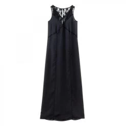 Robe Longue Sans Manches Dentelle Et Galon Ajouré Femme - Noir | 3 SUISSES 7 Robe Longue Sans Manches Dentelle Et Galon Ajouré Femme - Noir | 3 SUISSES -Chic Femme Soldes 264585190 zoom prd 3s 1140x1140