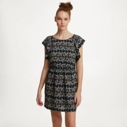 Meilleures ventes 5 Robe Courte Manches Volantées Imprimé Floral Dos Nu Femme See U Soon - Bleu | 3 SUISSES