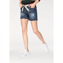 Short Court Denim Effet Destroyed Femme Tom Tailor Denim - Bleu Used | 3 SUISSES