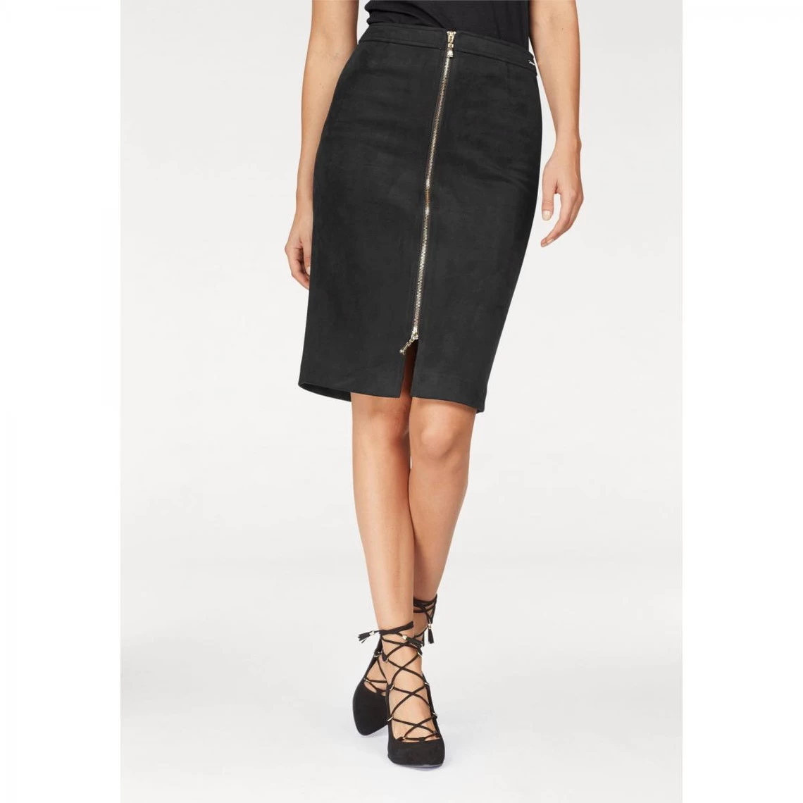 Jupe Droite Zip Avant Femme Bruno Banani - Noir | Jupe Courte 3 SUISSES 3 Jupe Droite Zip Avant Femme Bruno Banani - Noir | Jupe Courte 3 SUISSES