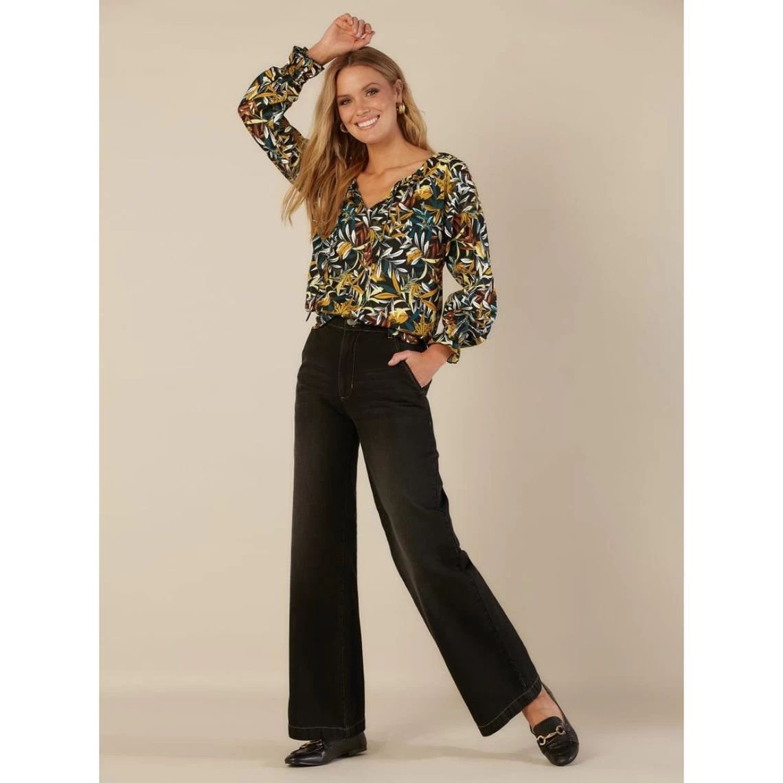 Blouse à Pois Pour Femme Manche 3/4 | 3 SUISSES 3 Blouse à Pois Pour Femme Manche 3/4 | 3 SUISSES – Image 2