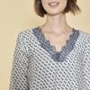 Blouse Asymétrique Imprimée Col V Dentelle Manches 3/4 Femme - Imprimé Écru | 3 SUISSES -Chic Femme Soldes blouse asymetrique imprimee col v dentelle manches 34 femme imprime cru 1051993 2 1140x1140