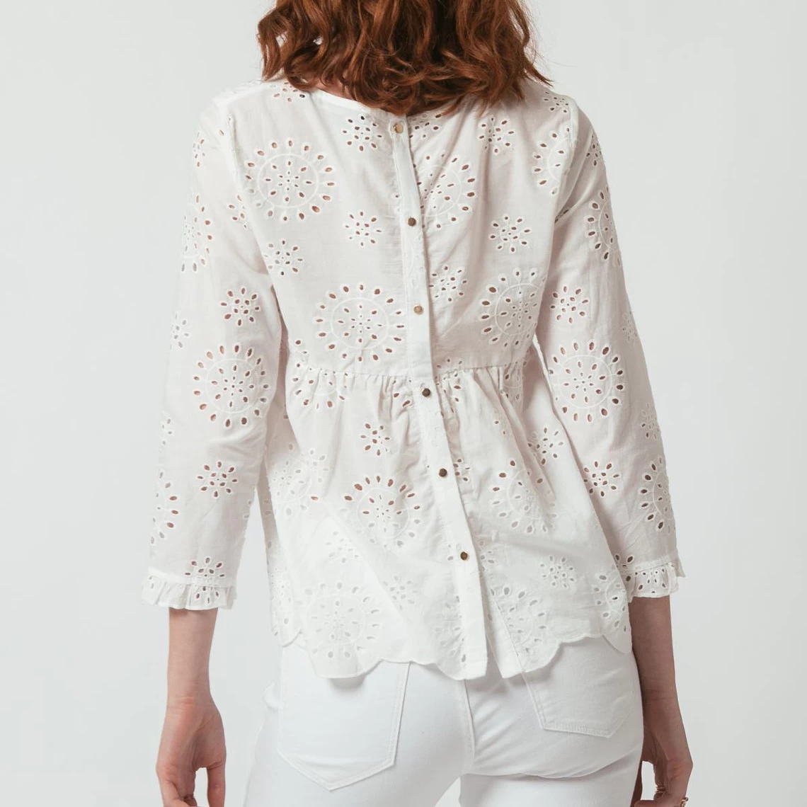 Blouse Broderie Anglaise Dora | Blouse 3 SUISSES 6 Blouse Broderie Anglaise Dora | Blouse 3 SUISSES – Image 4