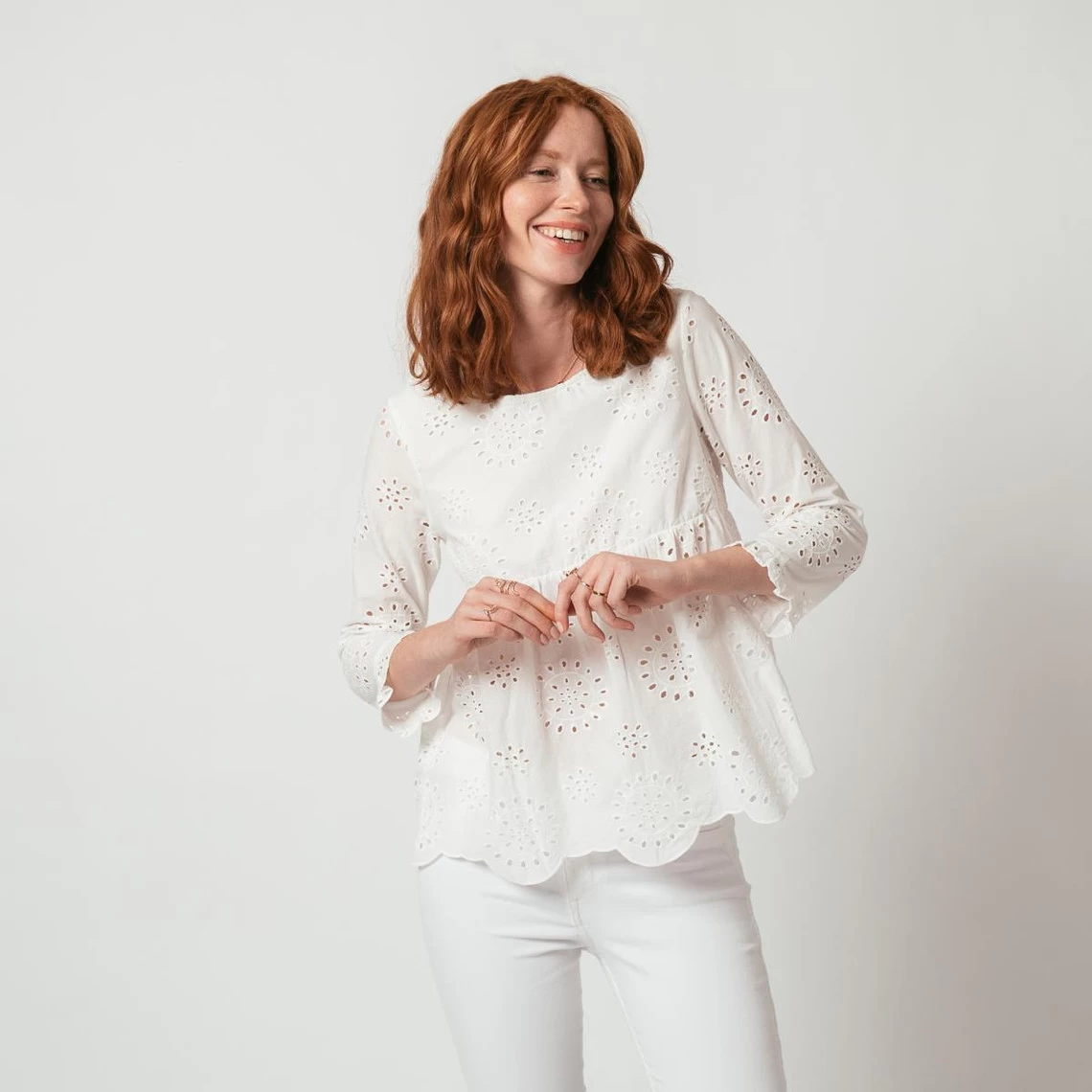 Blouse Broderie Anglaise Dora | Blouse 3 SUISSES 3 Blouse Broderie Anglaise Dora | Blouse 3 SUISSES