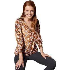 Blouse En Velours élastique à Manches Longues | Blouse 3 SUISSES