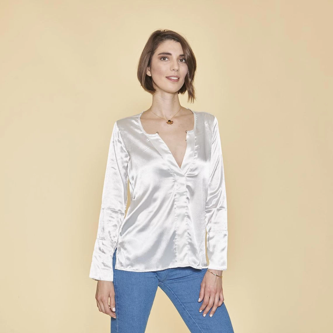 Blouse Fendue Manches Longues F | Blouse 3 SUISSES 3 Blouse Fendue Manches Longues F | Blouse 3 SUISSES