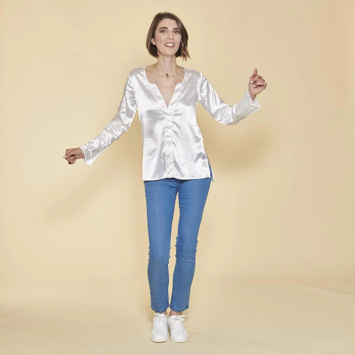 Blouse Fendue Manches Longues F | Blouse 3 SUISSES 4 Blouse Fendue Manches Longues F | Blouse 3 SUISSES – Image 2