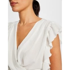 MORGAN Blouse Manches Courtes à Volants | 3 SUISSES 10 MORGAN Blouse Manches Courtes à Volants | 3 SUISSES -Chic Femme Soldes blouse manches courtes a volants ecru 3407900 6473944 44 1140x1140