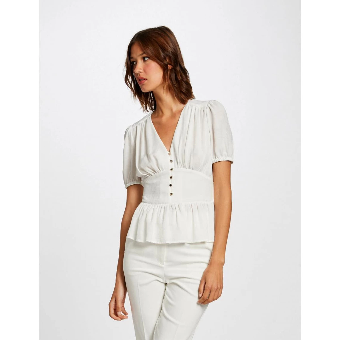 MORGAN Blouse Manches Courtes Imprimé Cachemire | 3 SUISSES 3 MORGAN Blouse Manches Courtes Imprimé Cachemire | 3 SUISSES