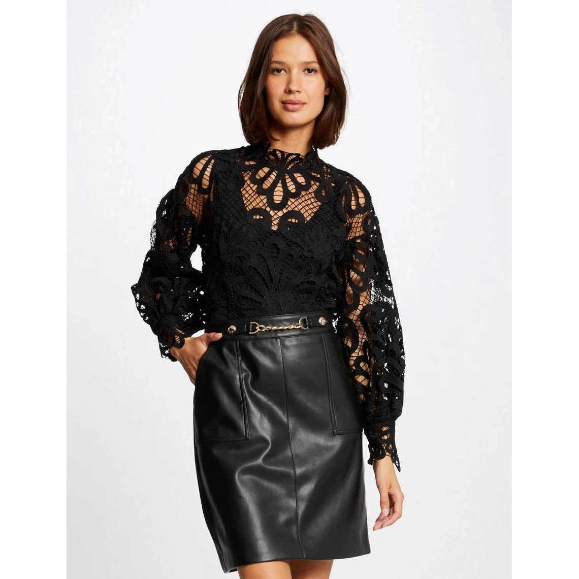 MORGAN Blouse Manches Longues En Dentelle | 3 SUISSES 3 MORGAN Blouse Manches Longues En Dentelle | 3 SUISSES