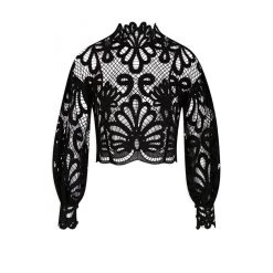 MORGAN Blouse Manches Longues En Dentelle | 3 SUISSES 9 MORGAN Blouse Manches Longues En Dentelle | 3 SUISSES -Chic Femme Soldes blouse manches longues en dentelle noir 3408784 6477644 44 1140x1140