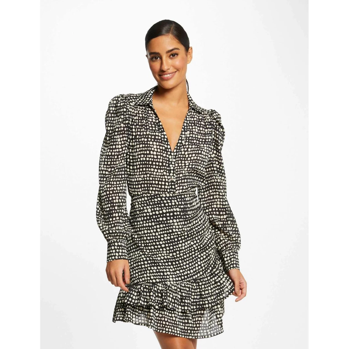 MORGAN Chemise Manches Longues Imprimé à Pois | 3 SUISSES 3 MORGAN Chemise Manches Longues Imprimé à Pois | 3 SUISSES