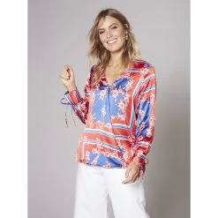 Chemisier Cache Cœur En Satin Imprimé | Chemise 3 SUISSES