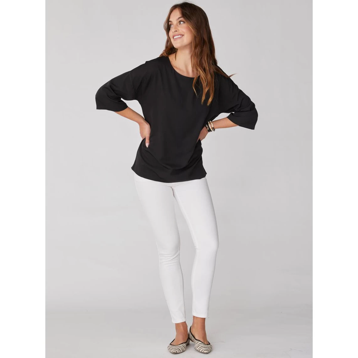 Blouse Fendue à Col Bateau | Blouse 3 SUISSES 4 Blouse Fendue à Col Bateau | Blouse 3 SUISSES – Image 2