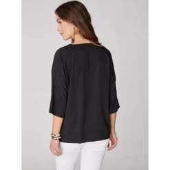 Blouse Fendue à Col Bateau | Blouse 3 SUISSES 9 Blouse Fendue à Col Bateau | Blouse 3 SUISSES -Chic Femme Soldes corsage encolure bateau fentes laterales 3213157 4 1140x1140