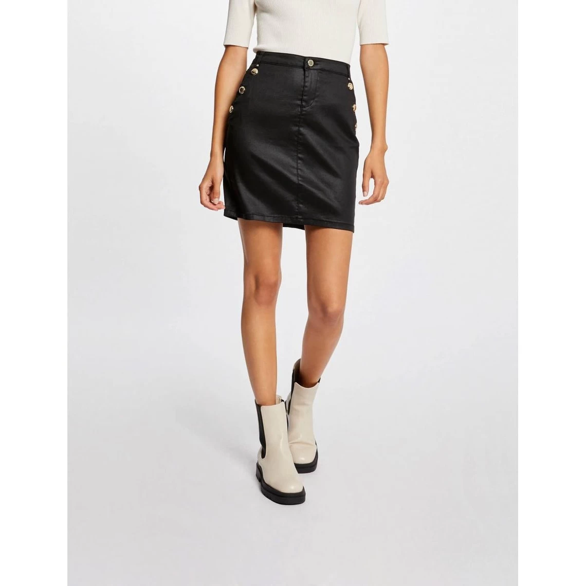 MORGAN Jupe Ajustée Aspect Enduit | 3 SUISSES 3 MORGAN Jupe Ajustée Aspect Enduit | 3 SUISSES