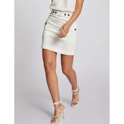 MORGAN Jupe Ajustée Avec Pattes Boutonnées | Jupe Courte 3 SUISSES