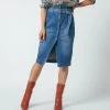 Jupe Denim Boutonné Tess | Jupe Mi-longue 3 SUISSES -Chic Femme Soldes jupe denim boutonne tess 1208555 1140x1140
