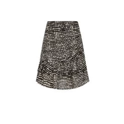 MORGAN Jupe Droite à Volants Imprimé à Pois NOIR | 3 SUISSES -Chic Femme Soldes jupe droite a volants imprime a pois noir 3431166 6601334 34 1140x1140