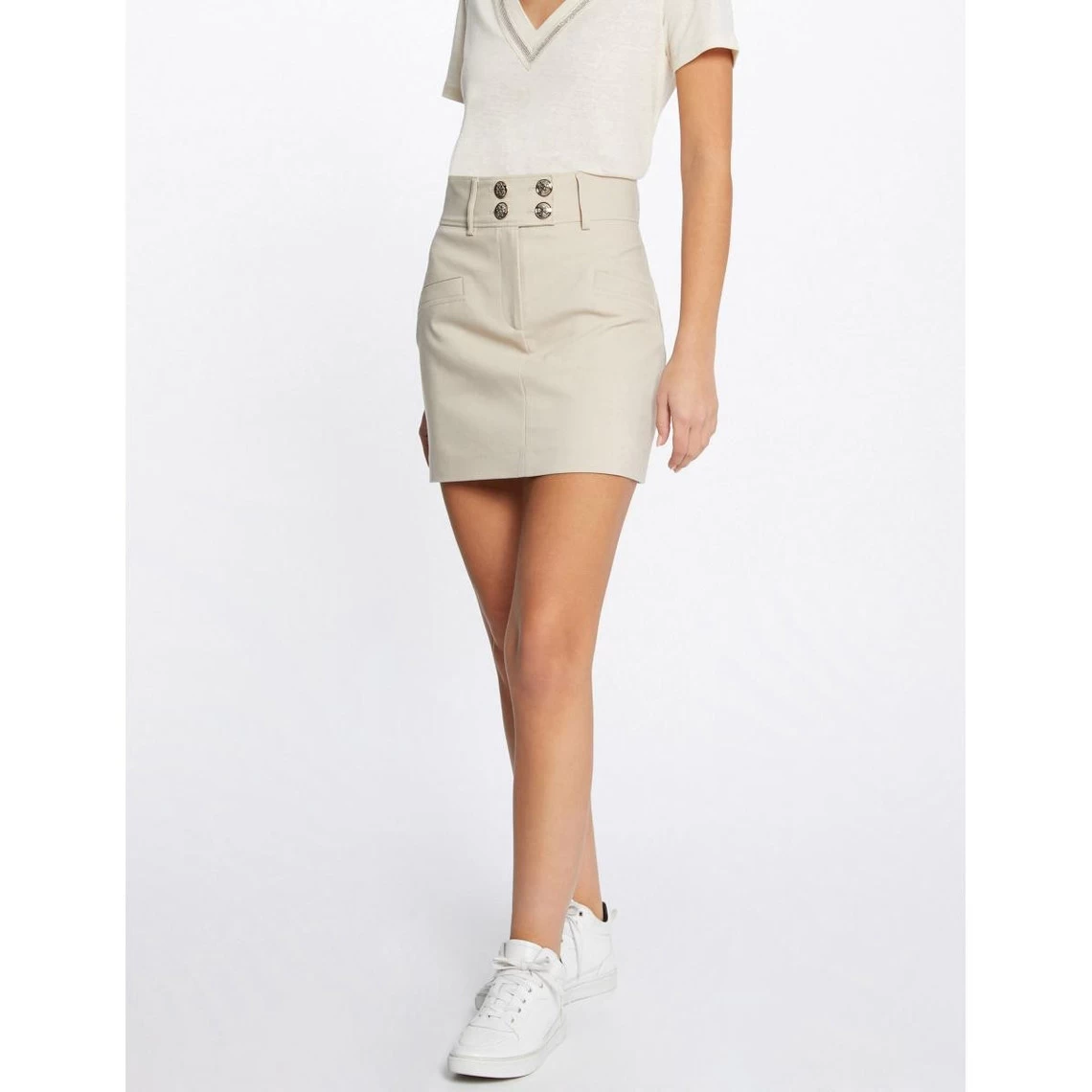 MORGAN Jupe Droite Avec Boutons | 3 SUISSES 3 MORGAN Jupe Droite Avec Boutons | 3 SUISSES