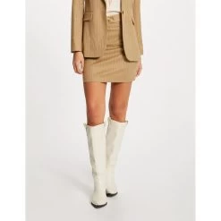 MORGAN Jupe Droite Ceinturée à Rayures | 3 SUISSES