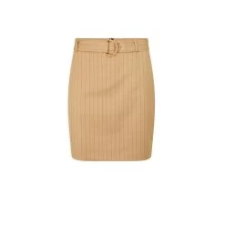 MORGAN Jupe Droite Ceinturée à Rayures | 3 SUISSES 9 MORGAN Jupe Droite Ceinturée à Rayures | 3 SUISSES -Chic Femme Soldes jupe droite ceinturee a rayures beige 3507406 6981204 4 1140x1140