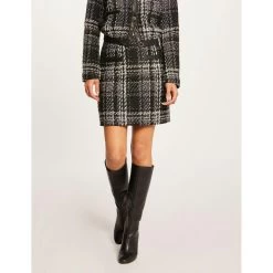 MORGAN Jupe Droite Imprimé Carreaux | 3 SUISSES