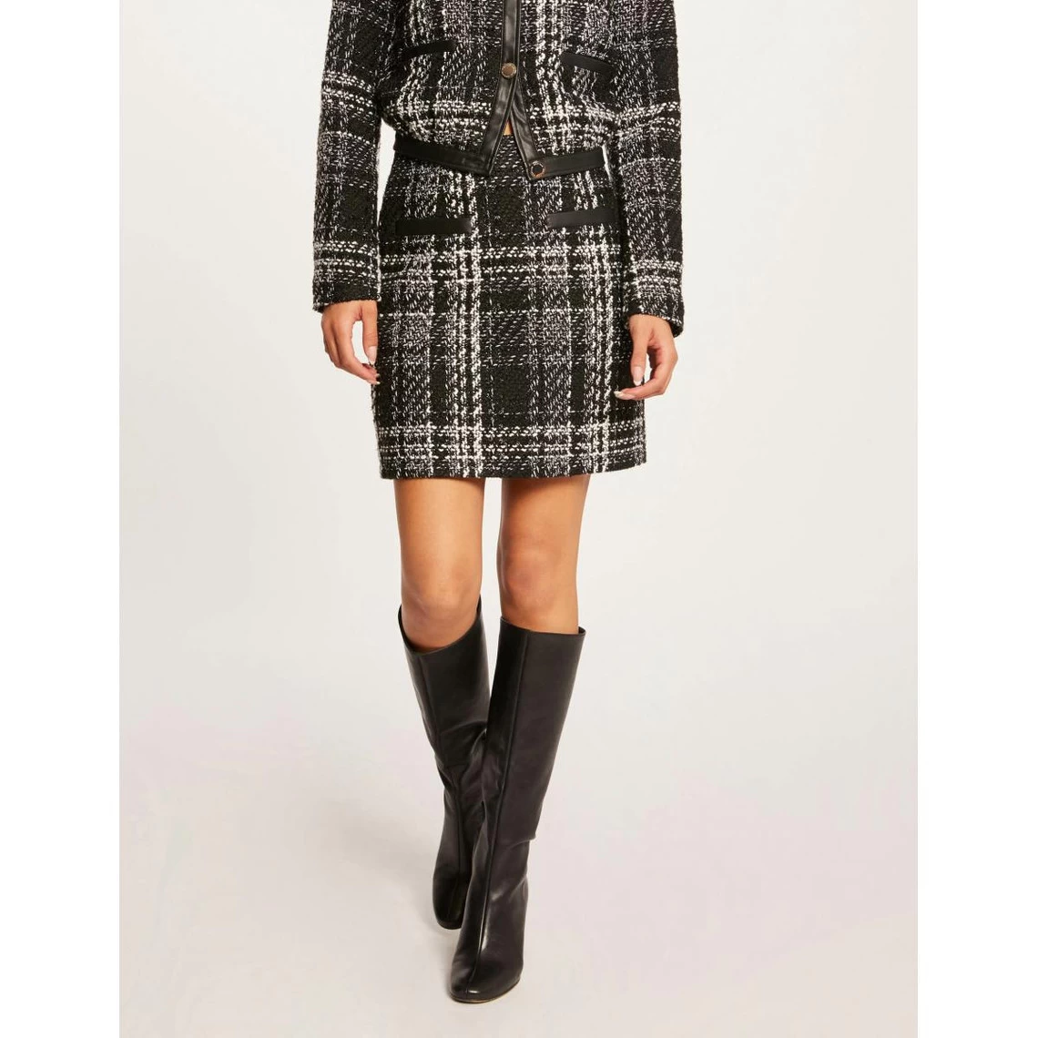 MORGAN Jupe Droite Imprimé Carreaux | 3 SUISSES 3 MORGAN Jupe Droite Imprimé Carreaux | 3 SUISSES