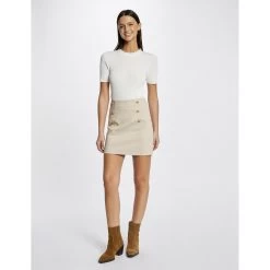 MORGAN Jupe Droite Taille Haute à Ponts | 3 SUISSES 8 MORGAN Jupe Droite Taille Haute à Ponts | 3 SUISSES -Chic Femme Soldes jupe droite taille haute a ponts ecru moyen 3509958 6993568 68 1140x1140