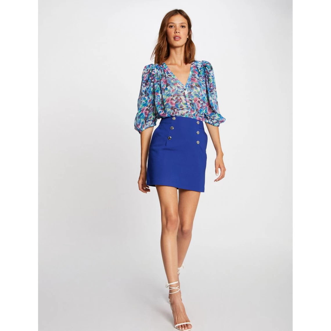 MORGAN Jupe Droite Taille Haute Avec Boutons | 3 SUISSES 4 MORGAN Jupe Droite Taille Haute Avec Boutons | 3 SUISSES – Image 2