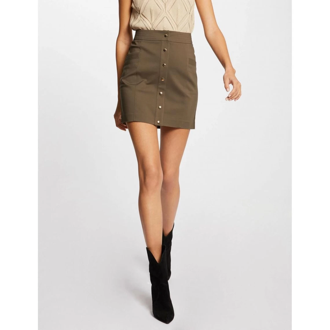 MORGAN Jupe Droite Taille Haute Boutonnée | 3 SUISSES 7 MORGAN Jupe Droite Taille Haute Boutonnée | 3 SUISSES – Image 5
