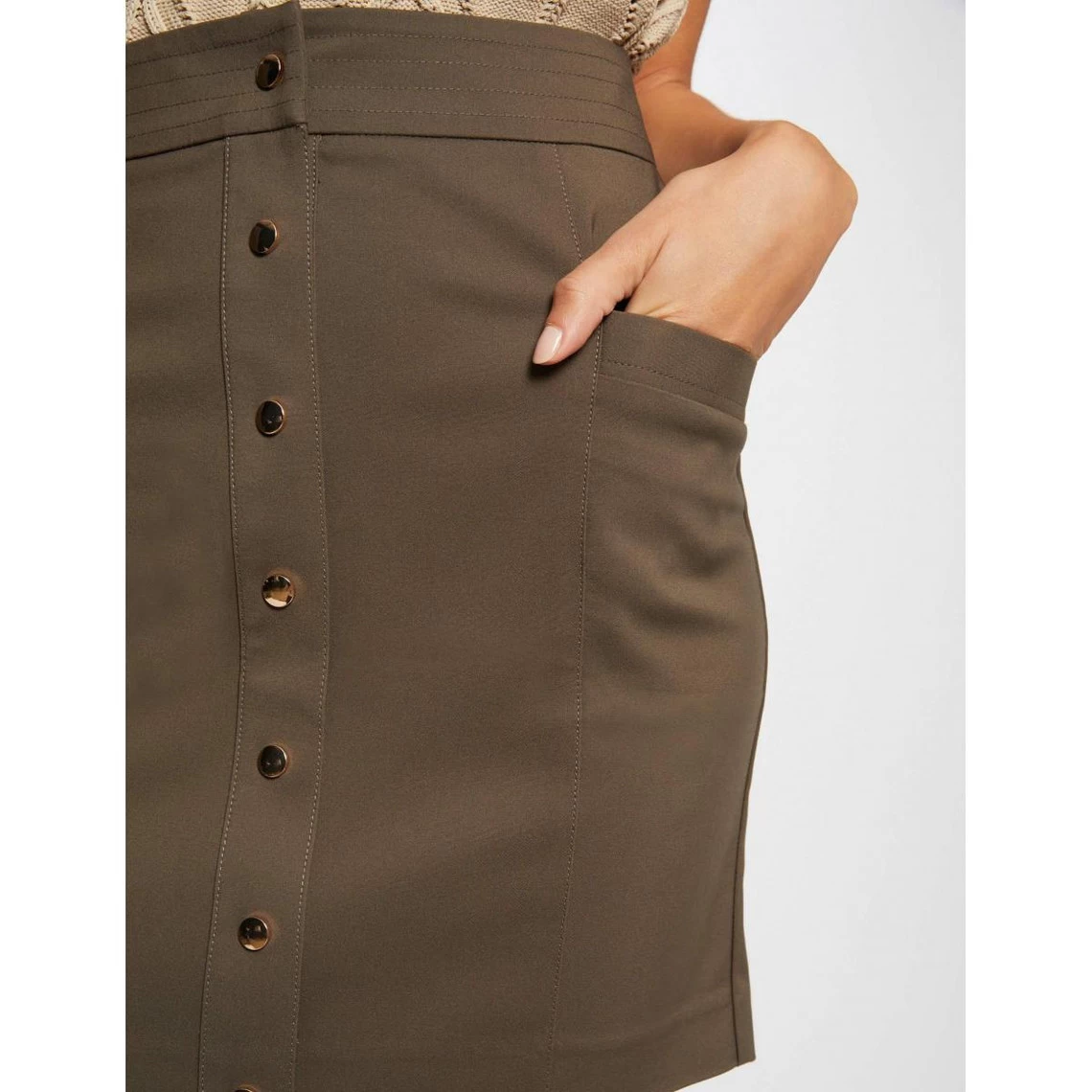 MORGAN Jupe Droite Taille Haute Boutonnée | 3 SUISSES 5 MORGAN Jupe Droite Taille Haute Boutonnée | 3 SUISSES – Image 3