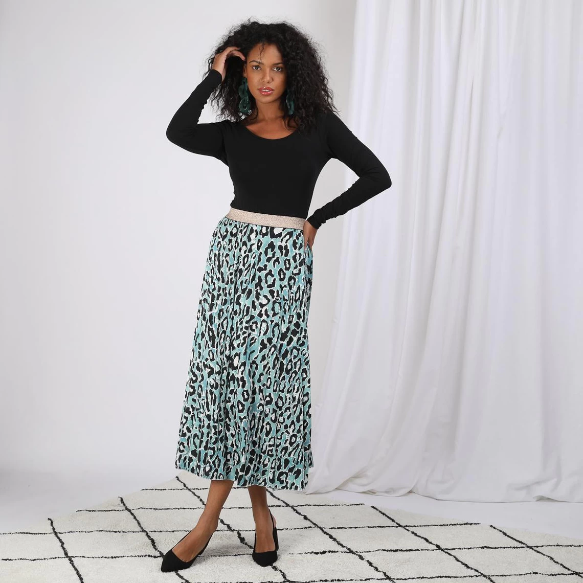 Jupe Léopard Telma | Jupe Longue 3 SUISSES 4 Jupe Léopard Telma | Jupe Longue 3 SUISSES – Image 2