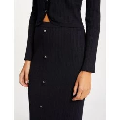 MORGAN Jupe Longue Droite En Tricot | 3 SUISSES 10 MORGAN Jupe Longue Droite En Tricot | 3 SUISSES -Chic Femme Soldes jupe longue droite en tricot marine 3473936 6855474 74 1140x1140