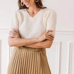 Jupe Midi Plissée Fauve | Jupe Mi-longue 3 SUISSES 8 Jupe Midi Plissée Fauve | Jupe Mi-longue 3 SUISSES -Chic Femme Soldes jupe midi plissee fauve 1181551 3 1140x1140