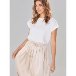 Jupe Midi Satinée | Jupe Mi-longue 3 SUISSES -Chic Femme Soldes jupe midi satinee 3236829 2 1140x1140