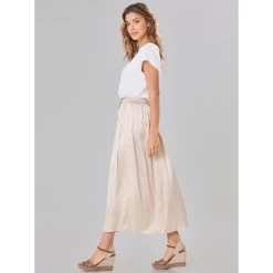 Jupe Midi Satinée | Jupe Mi-longue 3 SUISSES -Chic Femme Soldes jupe midi satinee 3236829 3 1140x1140