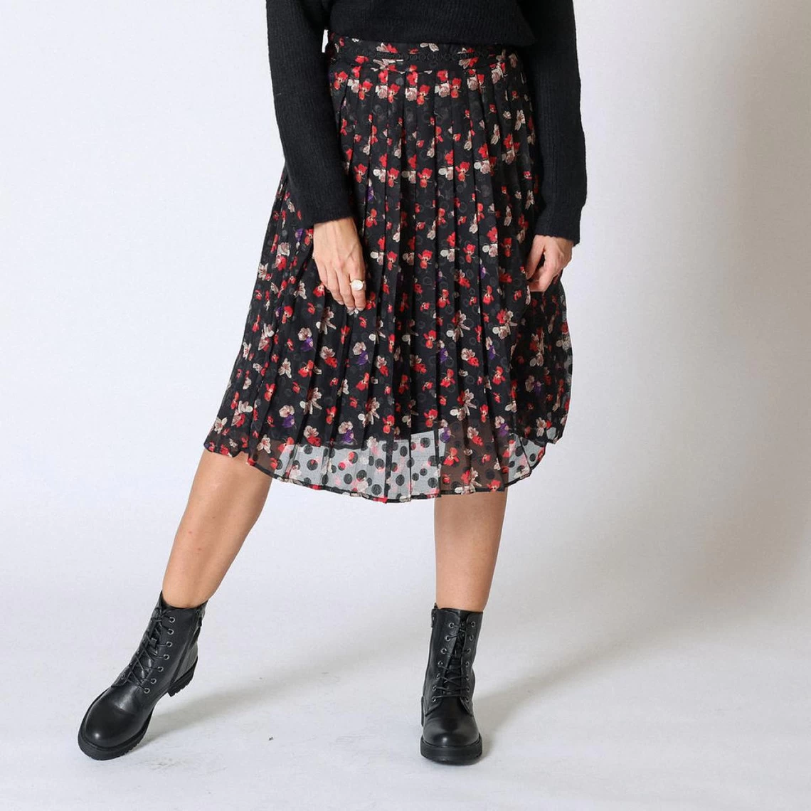 Jupe Plissée Midi Imprimée Julie | Jupe Mi-longue 3 SUISSES 3 Jupe Plissée Midi Imprimée Julie | Jupe Mi-longue 3 SUISSES