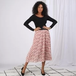 Jupe Plissée Elise | Jupe Mi-longue 3 SUISSES -Chic Femme Soldes jupe plissee 1208113 2 1140x1140