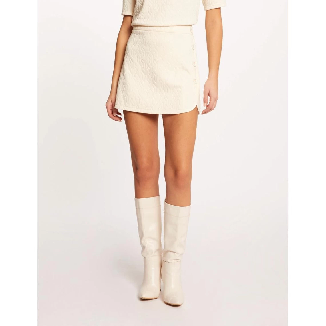 MORGAN Jupe Portefeuille Aspect Matelassé | 3 SUISSES 3 MORGAN Jupe Portefeuille Aspect Matelassé | 3 SUISSES