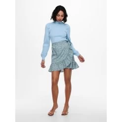 ONLY Jupe Portefeuille Bleu | 3 SUISSES 10 ONLY Jupe Portefeuille Bleu | 3 SUISSES -Chic Femme Soldes jupe portefeuille bleu 15219146 3504974 5 1140x1140