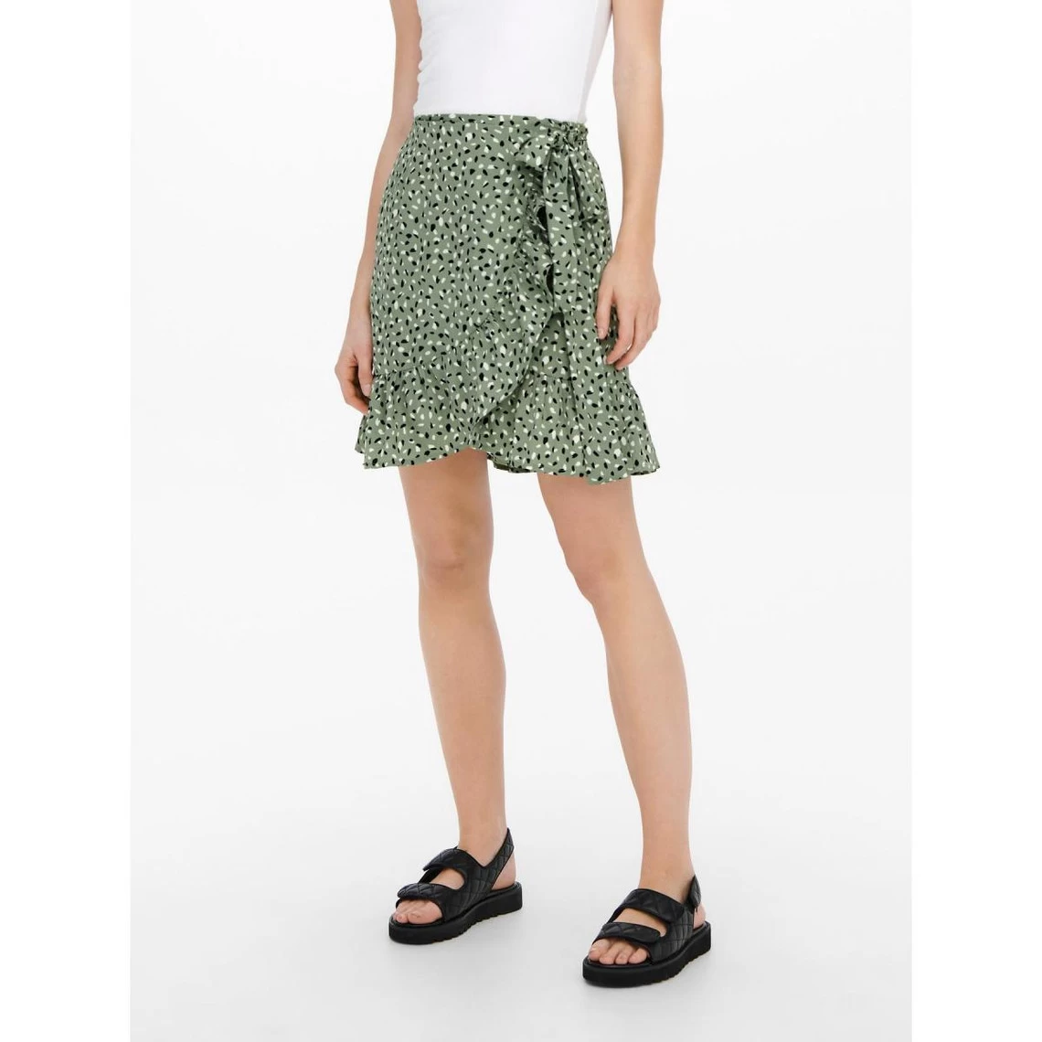 ONLY Jupe Portefeuille Vert | 3 SUISSES 3 ONLY Jupe Portefeuille Vert | 3 SUISSES