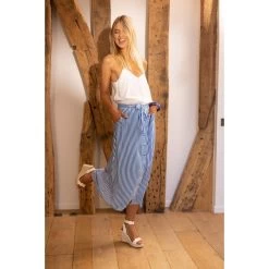 Jupe Rayée Boutonnée Devant Nora Réédition | Jupe Mi-longue 3 SUISSES