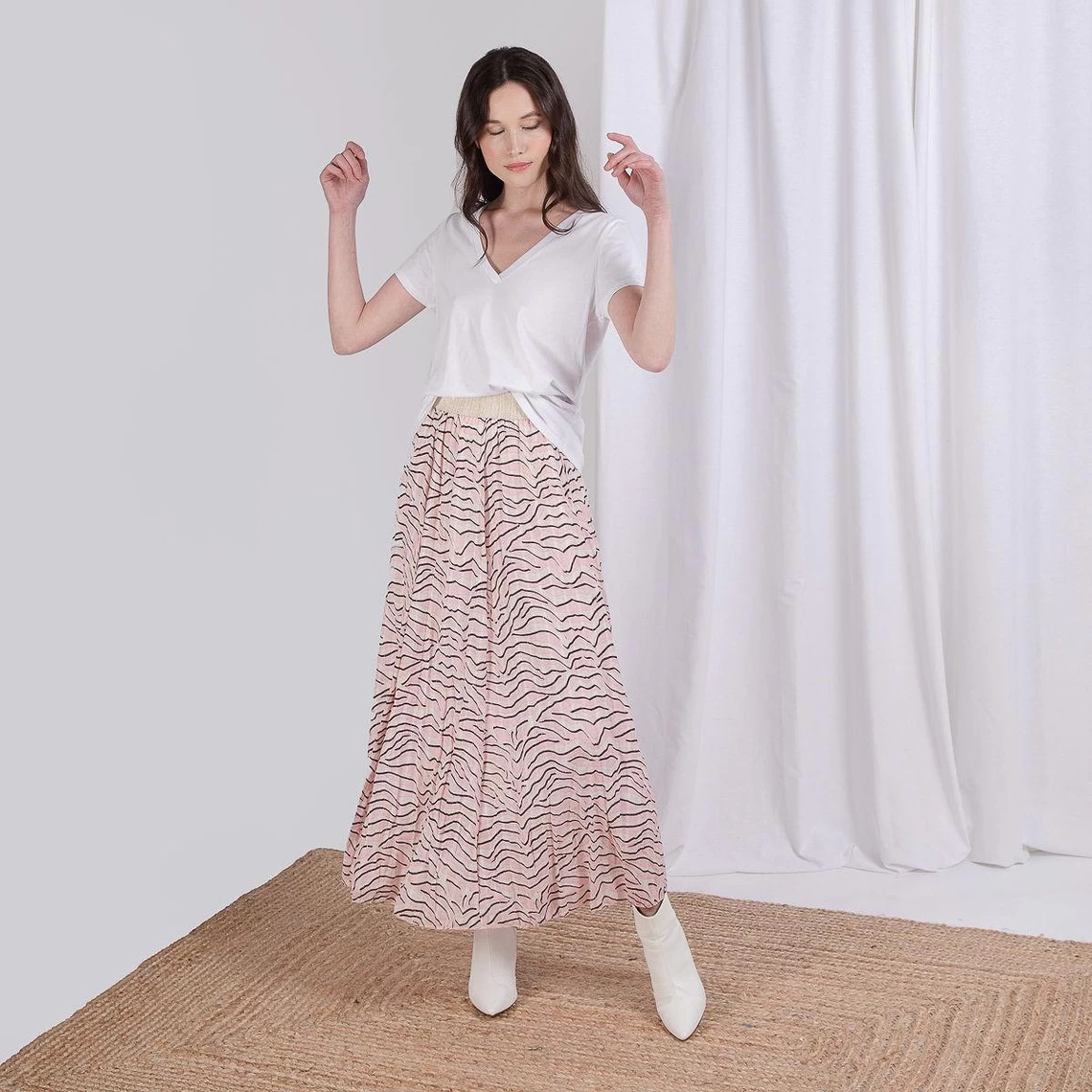 Jupe Zèbre Lurex Lisa | Jupe Longue 3 SUISSES 4 Jupe Zèbre Lurex Lisa | Jupe Longue 3 SUISSES – Image 2