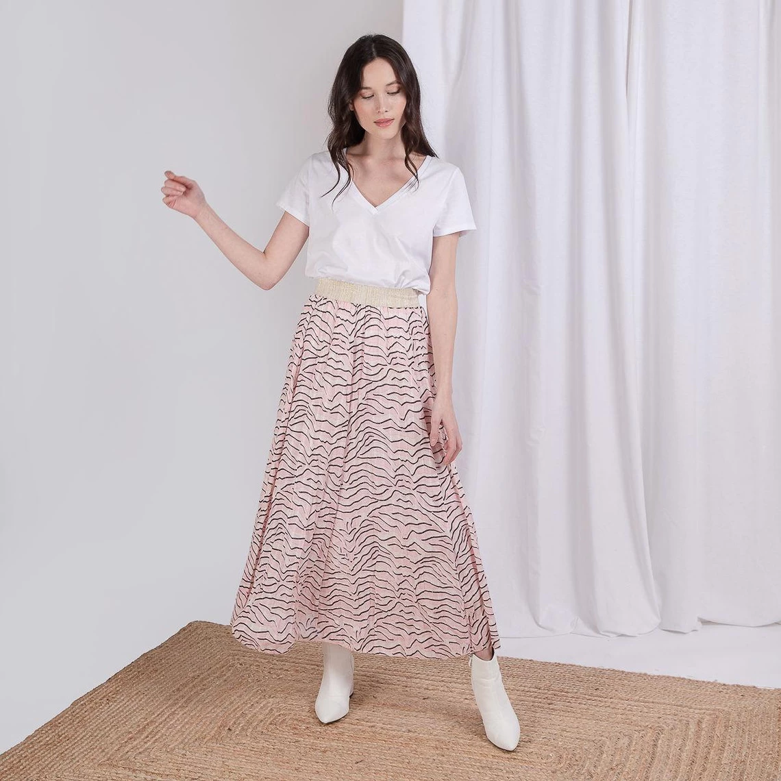 Jupe Zèbre Lurex Lisa | Jupe Longue 3 SUISSES 6 Jupe Zèbre Lurex Lisa | Jupe Longue 3 SUISSES – Image 4