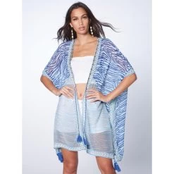 Kimono Imprimé Avec Patte De Boutonnage Et Glands | 3 SUISSES 8 Kimono Imprimé Avec Patte De Boutonnage Et Glands | 3 SUISSES -Chic Femme Soldes kimono imprime avec patte de boutonnage et glands 3501616 6957196 96 1140x1140