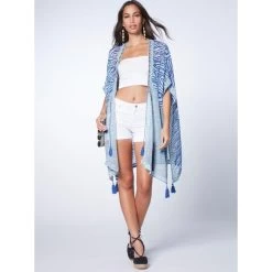 Kimono Imprimé Avec Patte De Boutonnage Et Glands | 3 SUISSES 9 Kimono Imprimé Avec Patte De Boutonnage Et Glands | 3 SUISSES -Chic Femme Soldes kimono imprime avec patte de boutonnage et glands 3501616 6957198 98 1140x1140