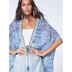 Kimono Imprimé Avec Patte De Boutonnage Et Glands | 3 SUISSES