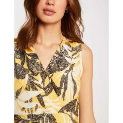 MORGAN Robe Ajustée Imprimé Végétal | 3 SUISSES 10 MORGAN Robe Ajustée Imprimé Végétal | 3 SUISSES -Chic Femme Soldes robe ajustee imprime vegetal jaune 3251337 5786227 27 1140x1140