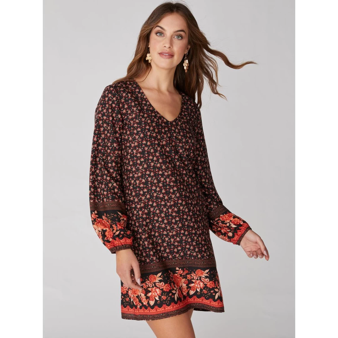 Robe Avec Manches Longues Et Poignets élastiqués | 3 SUISSES 3 Robe Avec Manches Longues Et Poignets élastiqués | 3 SUISSES